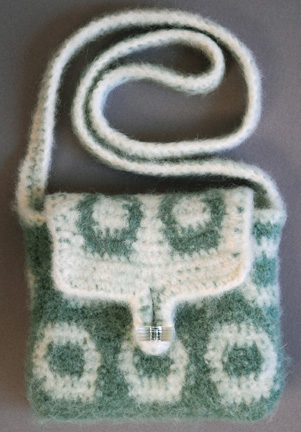 Reverse side of the Bead Felted Purse