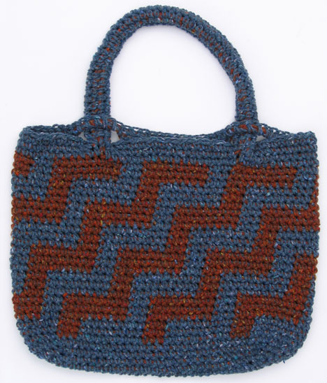 The Aztec Bag before it was felted.