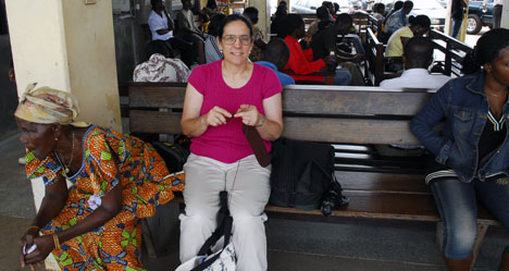 Carol in the Accra Bus Station