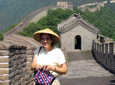 Carol on the Great Wall of China
