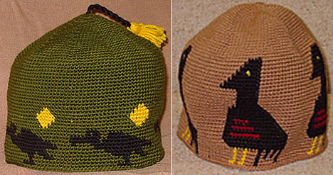 Joel’s Bird Motif Hats