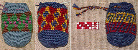 Joel’s Tapestry Crocheted Dice Bags