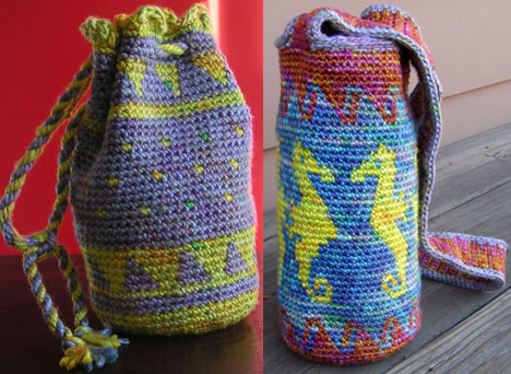 Crochet Pattern for Leaves Backpack. Practice Tapestry Crochet 