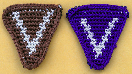 Back of V earrings