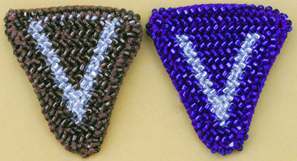 Front of V earrings